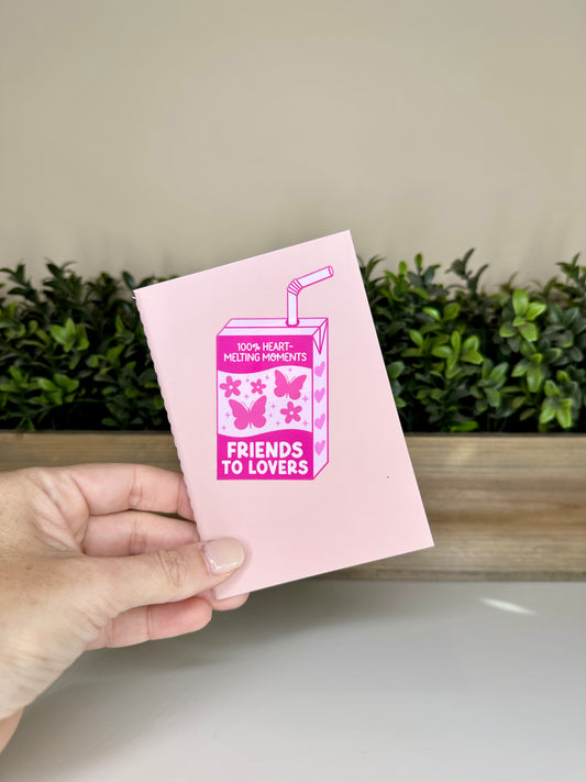 Friends to Lovers Reader Light Pink Mini Daily Planner Notebook