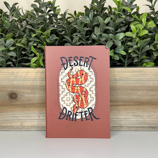 Desert Drifter Dark Red Rust Mini Daily Planner Notebook