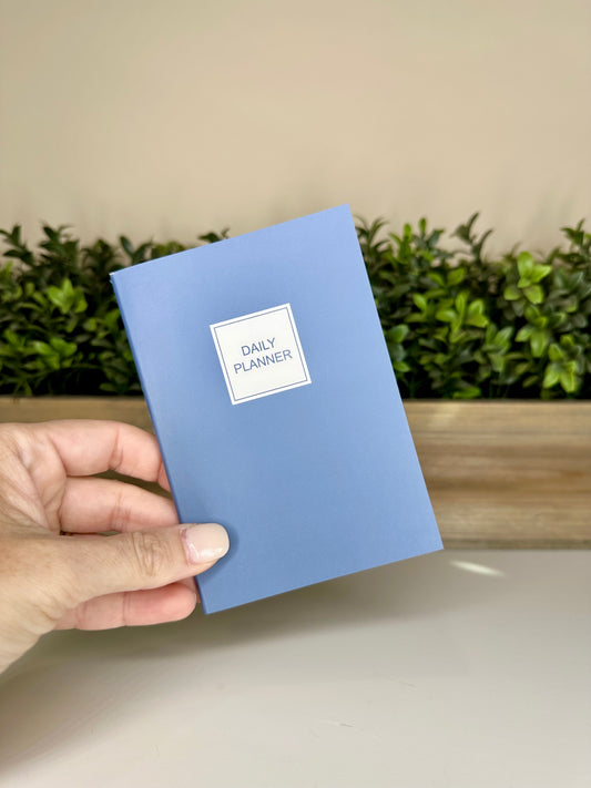 Blue Mini Daily Planner Notebook