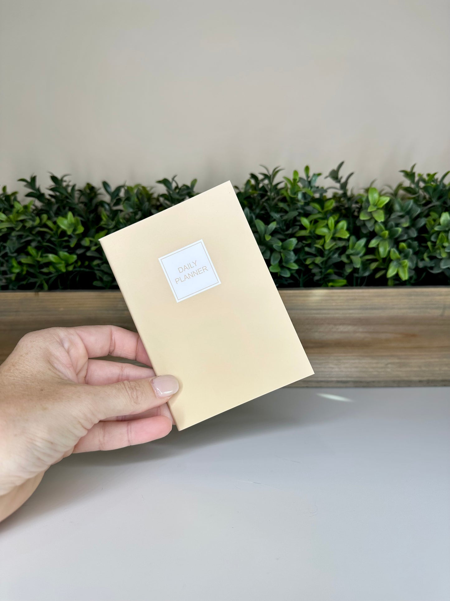 Cream Mini Daily Planner Notebook