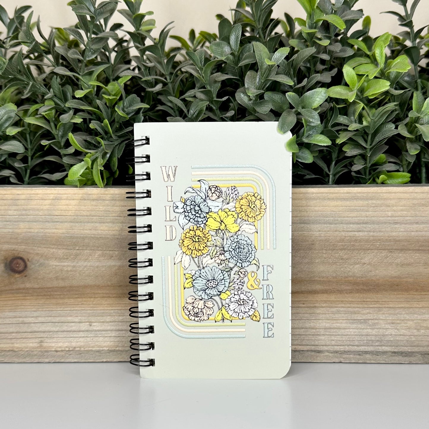 Wild & Free Light Sage Mini Spiral Notebook Journal