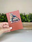 Cat and Books Rustic Red Mini Daily Planner Notebook