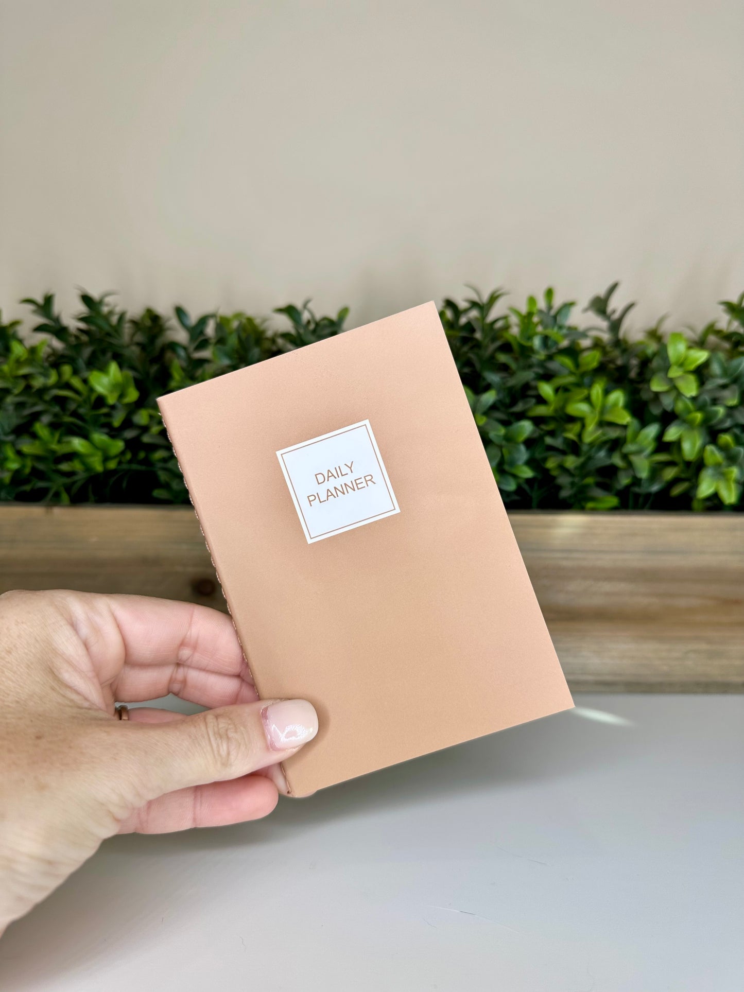 Dark Beige Mini Daily Planner Notebook