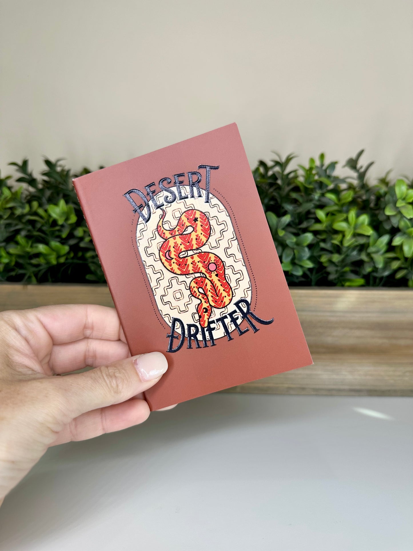 Desert Drifter Red Rustic Mini Daily Planner Notebook