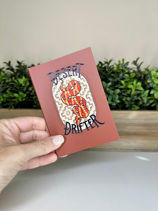 Desert Drifter Red Rustic Mini Daily Planner Notebook