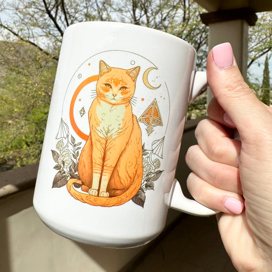 Celestial Orange Cat 15oz Mug